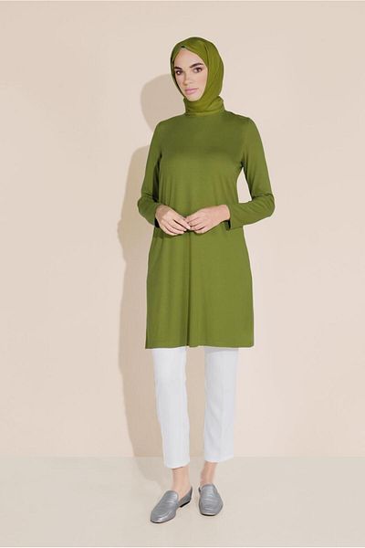 TRENDTESETTÜR Γυναικείο Πράσινο (OLIVE) Πλεκτό Τούνικ Βισκόζης 40825