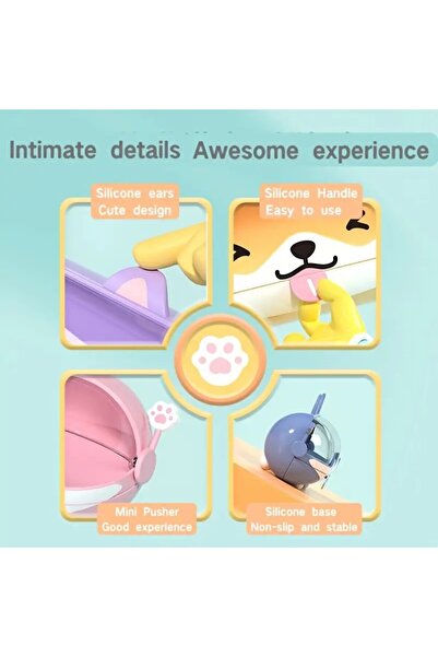 GlassySKY Kawaii Hayvan Kalem Kutu Kalemlik Öğrenci Kırtasiye Malzeme Için Büyük Kapasiteli Şeffaf Depolama