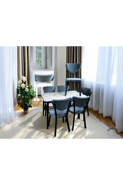 loretto 6 KİŞİLİK MUTFAK MASA TAKIMI