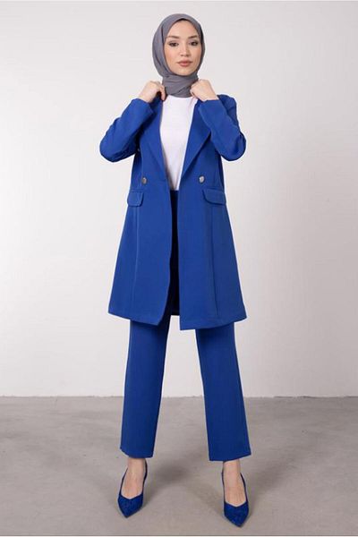TRENDTESETTÜR ΓΥΝΑΙΚΕΙΟ ΣΚΟΥΡΟ ΜΠΛΕ (SAKS) ΔΙΠΛΟ ΚΡΕΠ ΣΕΤ ΜΕ ΕΛΑΣΤΙΚΗ ΜΕ ΚΡΕΠ ΜΕ ΚΡΕΠ Τ 1585