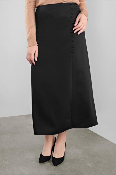 Alvina Classic Skirt with Button Detail 60125