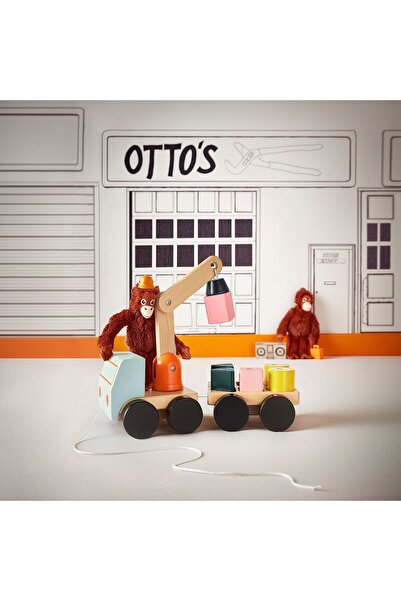 IKEA Set of Crane and Wagon, Multi-Coloured, 29X15X12 cm