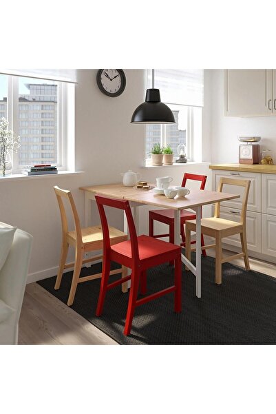 IKEA PINNTORP Katlanır Mutfak Masası, Açık Kahverengi-beyaz, 2-4 Kişilik, Kat...