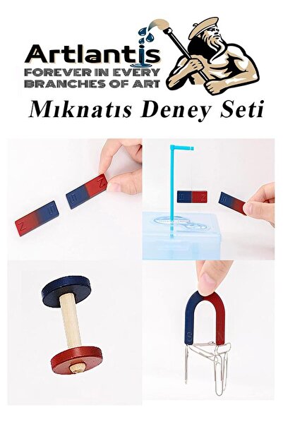 Artlantis Mıknatıs Seti 10 Parça 1 Paket Deney Malzemesi Okul Projeleri İçin Manyetik U I Araba Halka Mıknatıs