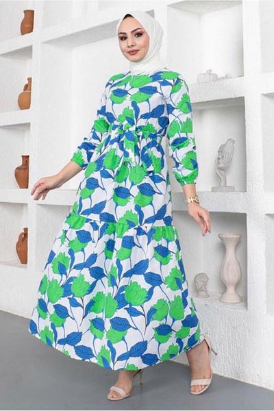 TRENDTESETTÜR Γυναικείο φόρεμα με λουλουδάτο μοτίβο Navy Blue (INDIGO) T 834