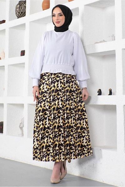 TRENDTESETTÜR ΓΥΝΑΙΚΕΙΑ TABA (LEOPARD) ΦΟΥΣΤΑ ΜΕ ΣΧΕΔΙΟ ΛΕΟΠΑΡ ΜΕ ΕΛΑΣΤΙΚΗ ΜΕ ΜΕ ΜΕ Τ 0454