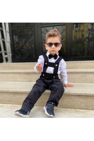 ykr design القميص لا يشمل! سالوبيت أسود وربطة عنق