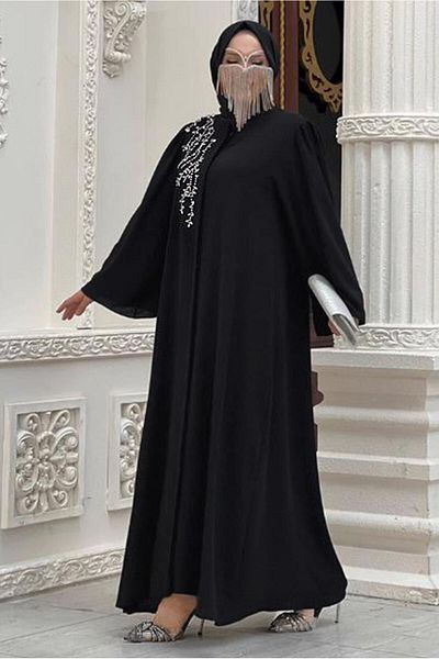 TRENDTESETTÜR Дамски бродирани черни камъни Ferace T 5087