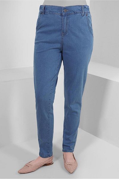 TRENDTESETTÜR Γυναικείο μπλε (A.ΜΠΛΕ) Παντελόνι Skinny Leg με ελαστική πλάτη T 8405