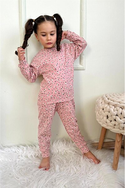 LİLLYPİCCA Kız Çocuk Çiçekli desenli %100 Pamuklu Pijama Takımı