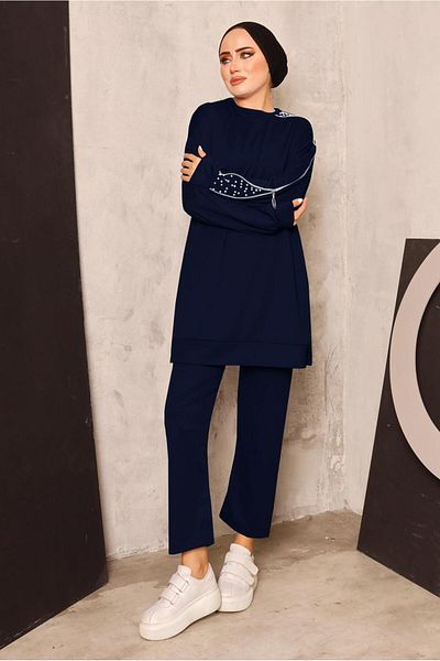 TRENDTESETTÜR ΓΥΝΑΙΚΕΙΟ ΣΚΟΥΡΟ ΜΠΛΕ ΜΑΡΓΑΡΙΤΑΡΙ ΛΕΠΤΟΜΕΡΕΙΕΣ ΠΑΝΤΕΛΟΝΙ Τ 8672