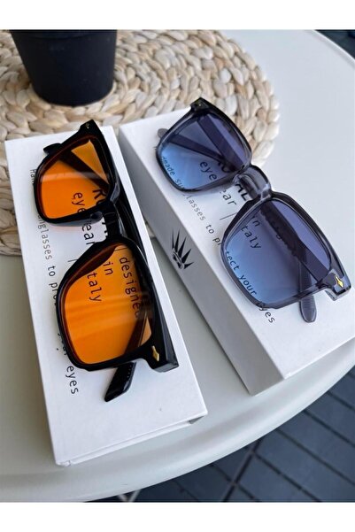 WATCHOFROYAL VintaGe Grey-oranGe Set of Two UV-400 Glass SunGlasses - SunGlasses for Women and Men