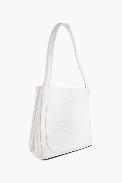 WATCHOFROYAL White Leather Shoulder Bag - Single Strap, Two Compartments, Jamia