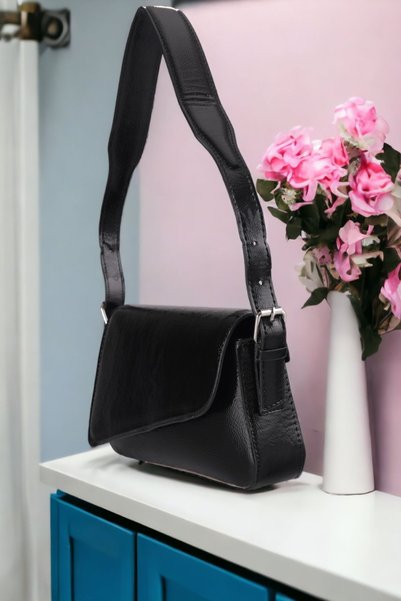 WATCHOFROYAL Geantă de damă neagră, cu curea crossbody, de purtat pe umăr, mo...