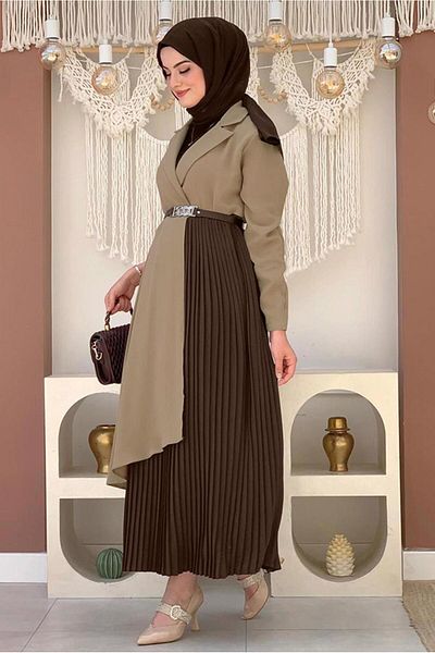 TRENDTESETTÜR ΓΥΝΑΙΚΕΙΟ ΦΟΡΕΜΑ ΜΙΝΚ ΖΩΝΗ ΔΙΧΡΩΜΑ Τ 0583