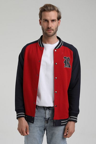 NEW WORLD POLO College Collar Red Slim Fit Jacket 22Fwm60131