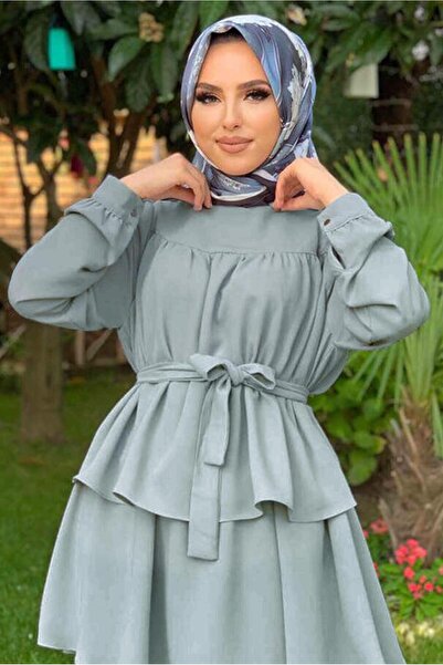 TRENDTESETTÜR Women's Gray Belted Double Pants Suit 2438