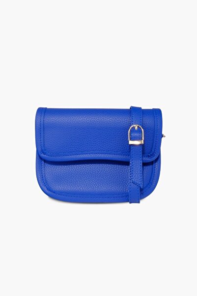 WATCHOFROYAL Geanta de dama Saks Blue Geanta de umar Piele vegana cu model DANNY