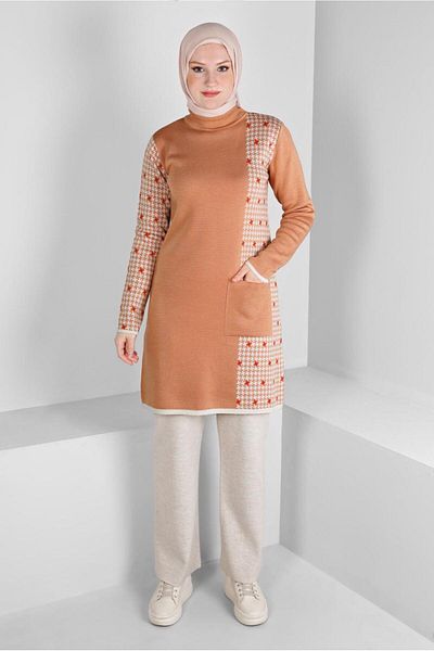 TRENDTESETTÜR WOMEN'S POWDER (SOMON) KNIT TUNIC T 43177