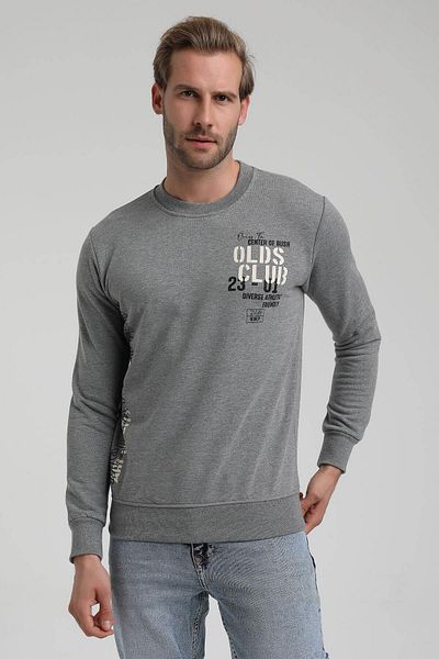 NEW WORLD POLO Crew Neck Gray Slim Fit Sweatshirt 22fwm60122
