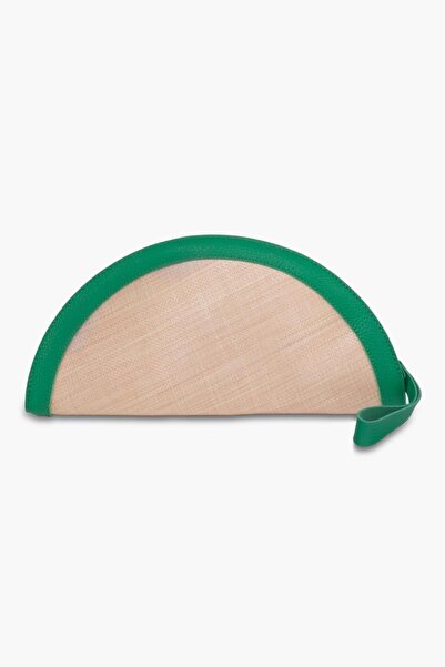 WATCHOFROYAL Γυναικεία τσάντα χειρός από πράσινη ψάθα από γιούτα Betty