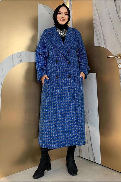 TRENDTESETTÜR PALTON DE BUZUUNAR CU MODEL ALBASTRU MARINE (SAKS) T 1177
