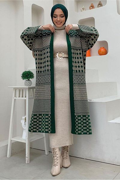 TRENDTESETTÜR ΓΥΝΑΙΚΕΙΑ ΠΛΕΚΤΑ ΖΑΚΕΤΑ ΜΕ ΠΡΑΣΙΝΟ (ΣΜΑΡΑΓΔΟ) ΜΟΝΤΕΛΟ T 1236