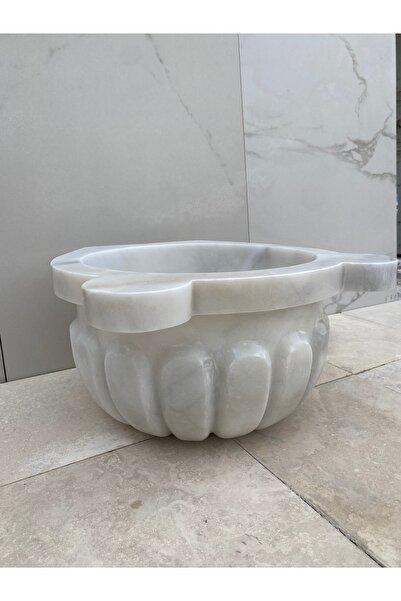 UKUT Mermer Hamam Kurnası Afyon Beyaz
