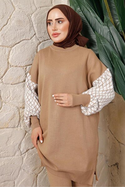 TRENDTESETTÜR ΓΥΝΑΙΚΕΙΟ ΣΕΤ ΠΛΕΚΤΟ ΚΑΦΕ (ΚΑΜΕΛ) ΜΕ ΜΟΝΤΕΛΟ ΠΑΝΤΕΛΟΝΙ T 5408