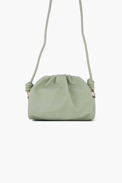 WATCHOFROYAL М'ятно-зелена Olivia - шкіряна сумка з хрестоподібними ременями,...