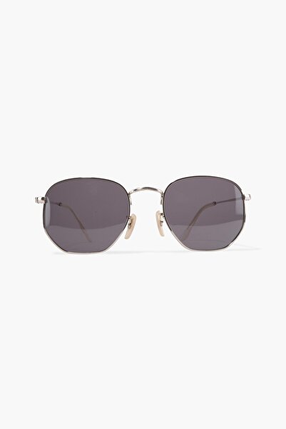 WATCHOFROYAL Unisex Hexa Round Silver Sunglasses