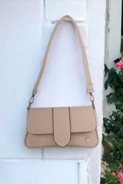 WATCHOFROYAL Kadın Bej Askılı Deri Ve Omuz Çantası Juliette