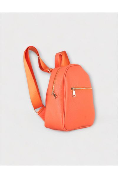 WATCHOFROYAL Rucsac de damă Rucsac din piele portocalie Martina