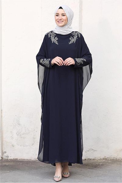 TRENDTESETTÜR ROCHIE DE SEARĂ PELERINA ALBASTRU ÎNCHIS PENTRU FEMEI T 4031