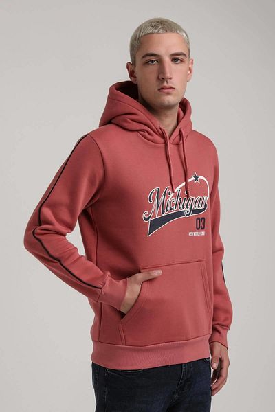 NEW WORLD POLO Hooded Chestnut Slim Fit Full-Zip Sweatshirt 24Fwm64079