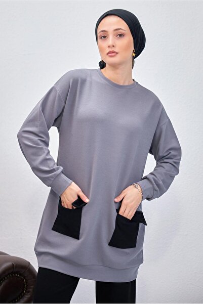 TRENDTESETTÜR WOMEN'S GRAY PANT SUIT T 6153