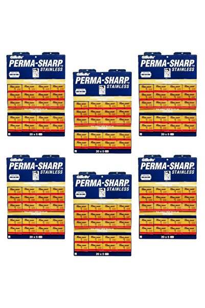 Permasharp Stainless Yaprak Tam Jilet Tıraş Bıçağı 6 Adet 100'lü Paket (600 J...