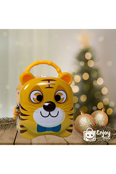 Enjoy Metal Kumbara Sevimli Kaplan Tasarımlı Metal Kumbara