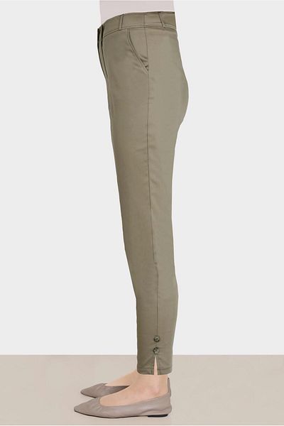 TRENDTESETTÜR Ψηλόμεσο γυναικείο παντελόνι - A.Khaki T 70387