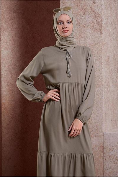 TRENDTESETTÜR Mink Casual Hijab Φόρεμα - Γυναικείο T 4531