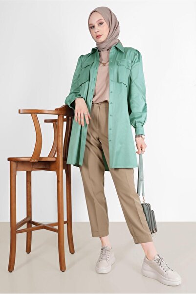 TRENDTESETTÜR Women's Brown Carrot Cut Trousers - T 70373