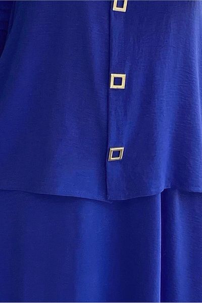 TRENDTESETTÜR ΓΥΝΑΙΚΕΙΟ ΣΕΤ ΣΚΟΥΡΟ ΜΠΛΕ (SAKS) ΜΕ ΕΛΑΣΤΙΚΗ ΦΟΥΣΤΑ ΜΕ ΜΕΣΗ T 1907