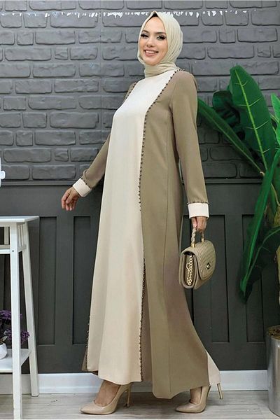 TRENDTESETTÜR ΓΥΝΑΙΚΕΙΟ ΦΟΡΕΜΑ ΜΙΝΚ ΔΙΧΡΩΜΑ Rhinestone Τ 8483