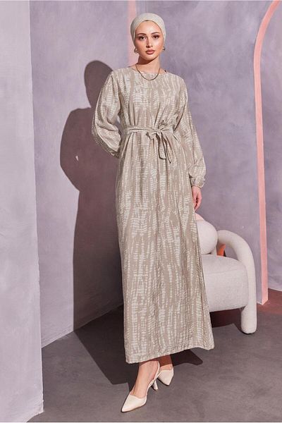 TRENDTESETTÜR ΓΥΝΑΙΚΕΙΟ ΦΟΡΕΜΑ ΜΕ ΣΧΕΔΙΟ ΜΕ ΖΩΝΗ MINK T 6993