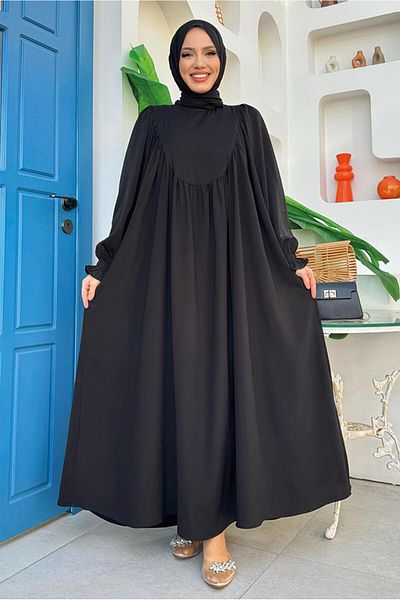 TRENDTESETTÜR Γυναικείο μαύρο casual φόρεμα T 4006