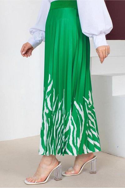 TRENDTESETTÜR ΓΥΝΑΙΚΕΙΑ ΠΙΠΙΛΕ ΦΟΥΣΤΑ ΜΕ ΠΡΑΣΙΝΟ ΣΧΕΔΙΟ T 6554