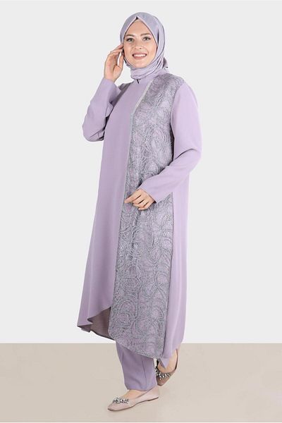 TRENDTESETTÜR Lilac Women's Set - Sequined Trousers, T 30274