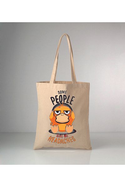 GİFTORA Funny Humor-13 Printed Raw Cloth Bag 35X40 cm