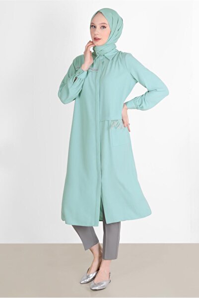 TRENDTESETTÜR High Waist Women's Gray Trousers - T 70350