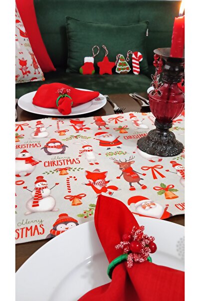 Lessa Home YILBAŞI SETİ RUNNER YASTIK KILIFI PEÇETE  PEÇETE YUZUĞÜ VE ÇAM AĞA...